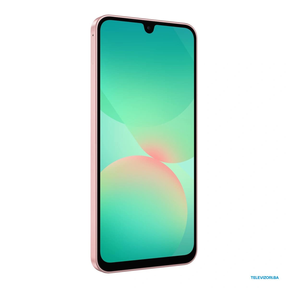 Mobitel Samsung Galaxy A26 5G 6/128GB Peach Pink – pogled ukoso lijevo