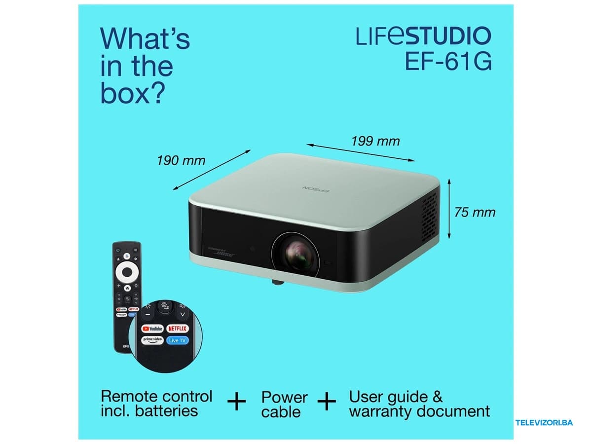 Projektor Epson Lifestudio Pop EF-61G Full HD 700 lm Google TV