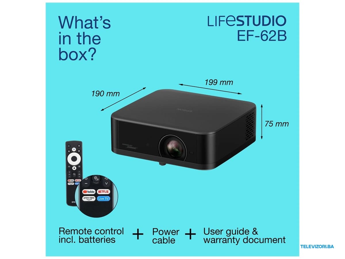 Projektor Epson Lifestudio Pop Plus EF-62B 4K PRO-UHD 700 lm Google TV