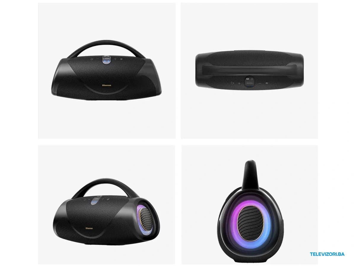 Hisense VoyageBoom bluetooth zvučnik – pogled iz više uglova