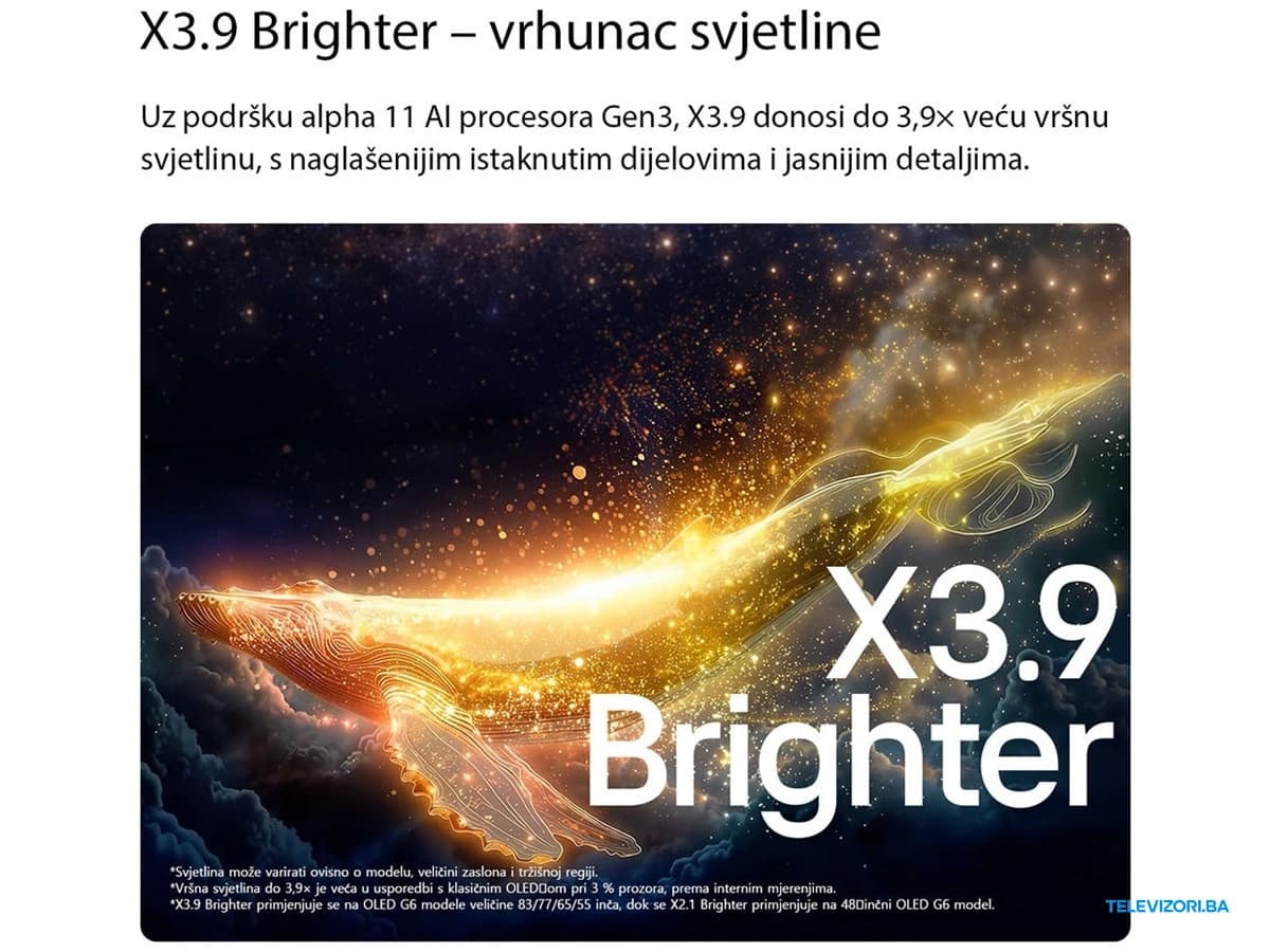 Televizor OLED83G61LW – promo