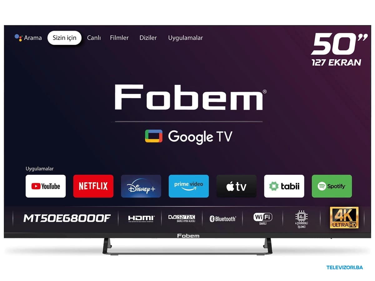 50″ Fobem 4K UHD LED Smart TV MT50EG8000F